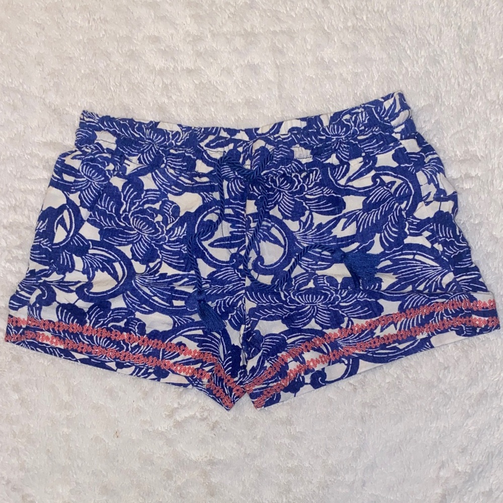 NWT Ann Taylor LOFT Blue Pink & White Floral Embroidered Women’s Shorts